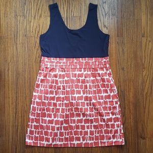 Navy and Red Boden Tank Dress Pockets Sz 14R